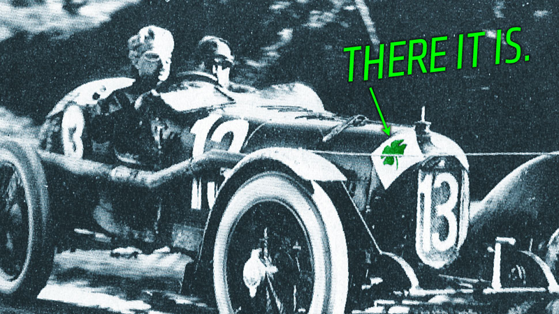 Illustration for article titled Why Do Italian Alfas Wear Irish Shamrocks?